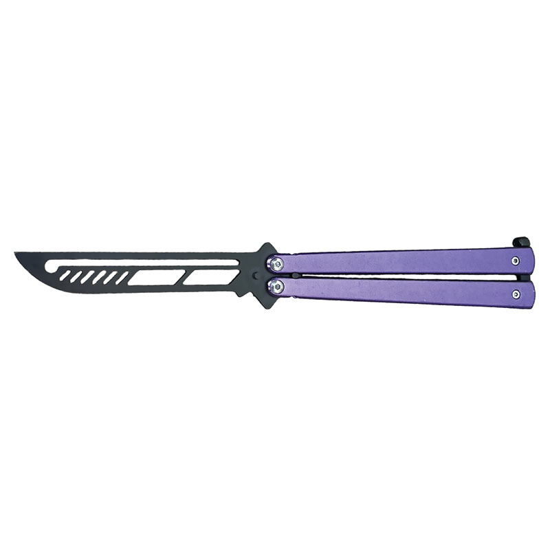 Smooth Sway BalanceMaster: Training BUTTERFLY KNIFE with Skeletonized Blade - Purple