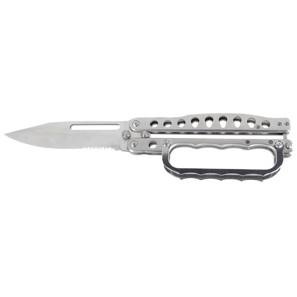 Handguard BUTTERFLY KNIFE: Precision and Protection in Every Flip - Silver