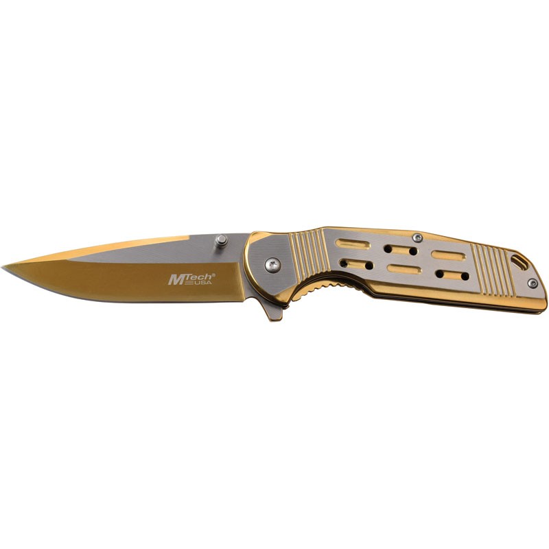 M-Tech Ballastic Assisted Opening Knife MT-A1019GD - Gold