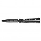 Elite Performance Butterfly Knife with Stainless Steel Blade - Black