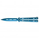 Elite Performance Butterfly Knife with Stainless Steel Blade - Blue