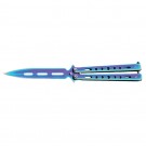 Elite Performance Butterfly Knife with Stainless Steel Blade - Rainbow