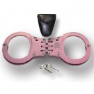 Steel Hinged Handcuffs - Pink