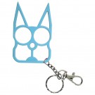 Feline Defender: Cat Spiked Ears Defense Keychain - Your Personal Guardian Angel - Sky Blue