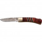 Elk Ridge ER-951WBCR Folding Knife - Damascus Etch with Wood Handle