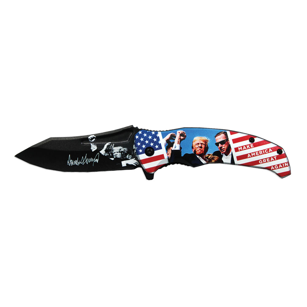 TRUMP 2024 Assisted-Open Knife: Fight for America