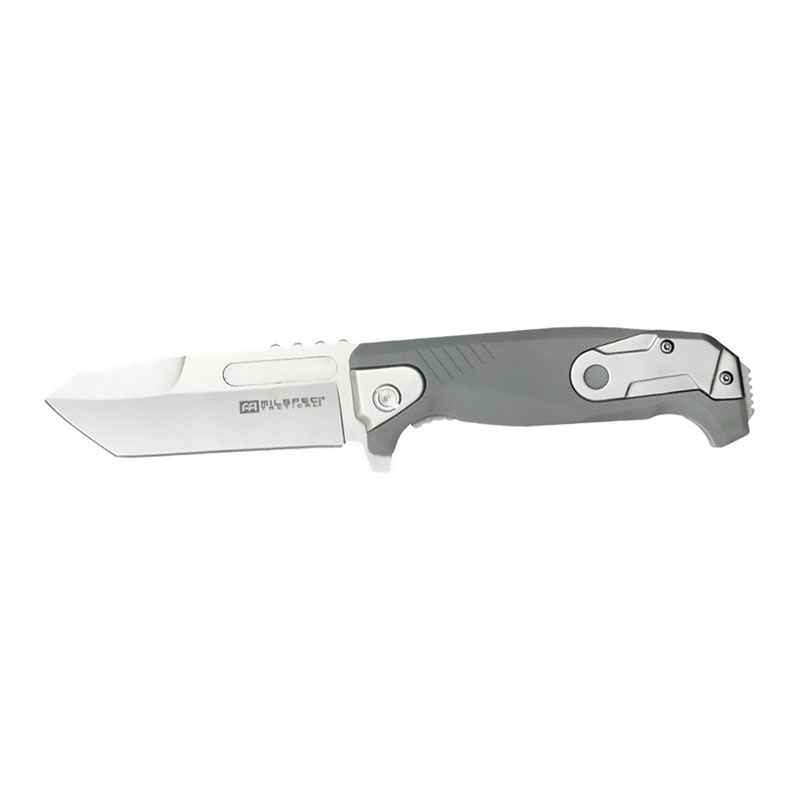 ''Silver Sentinel - 8'''' Chrome Milspec Tactical POCKET KNIFE''