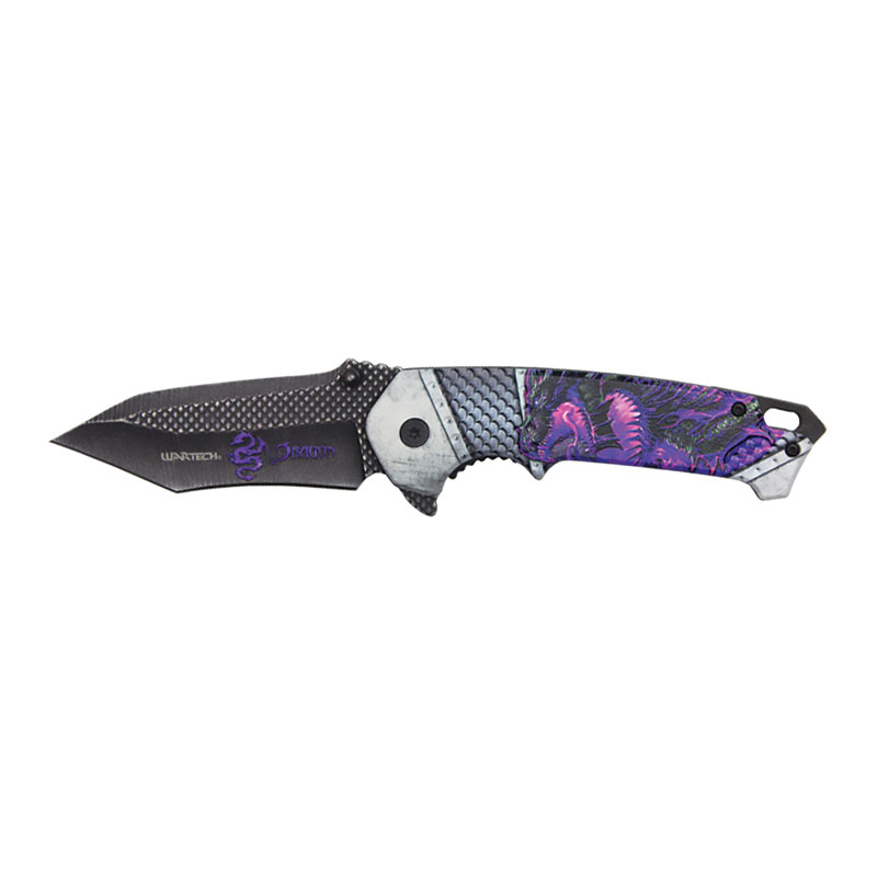 Mystic DRAGON Stonewashed Pocket Knife - Purple