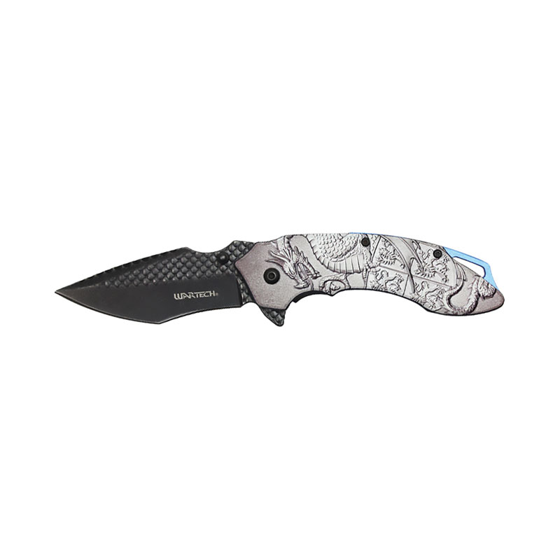 Sleek Titanium DRAGON EDC Pocket Knife - Chrome