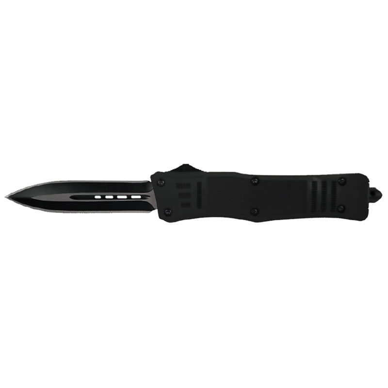 Textured HANDLE Tactical OTF Knife - Double Edge