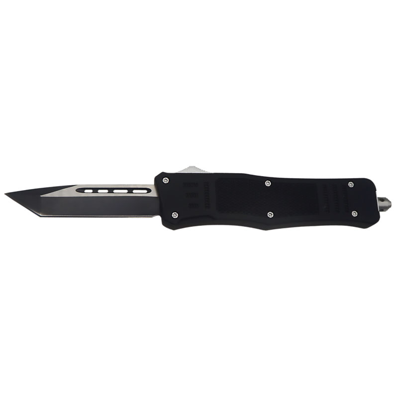 Textured HANDLE Tactical OTF Knife - Tanto Point