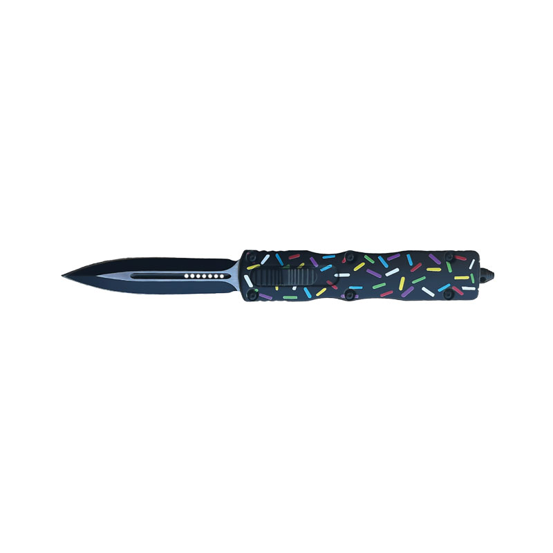 Sprinkled Cupcake Front Switch OTF AUTOMATIC KNIFE - Black