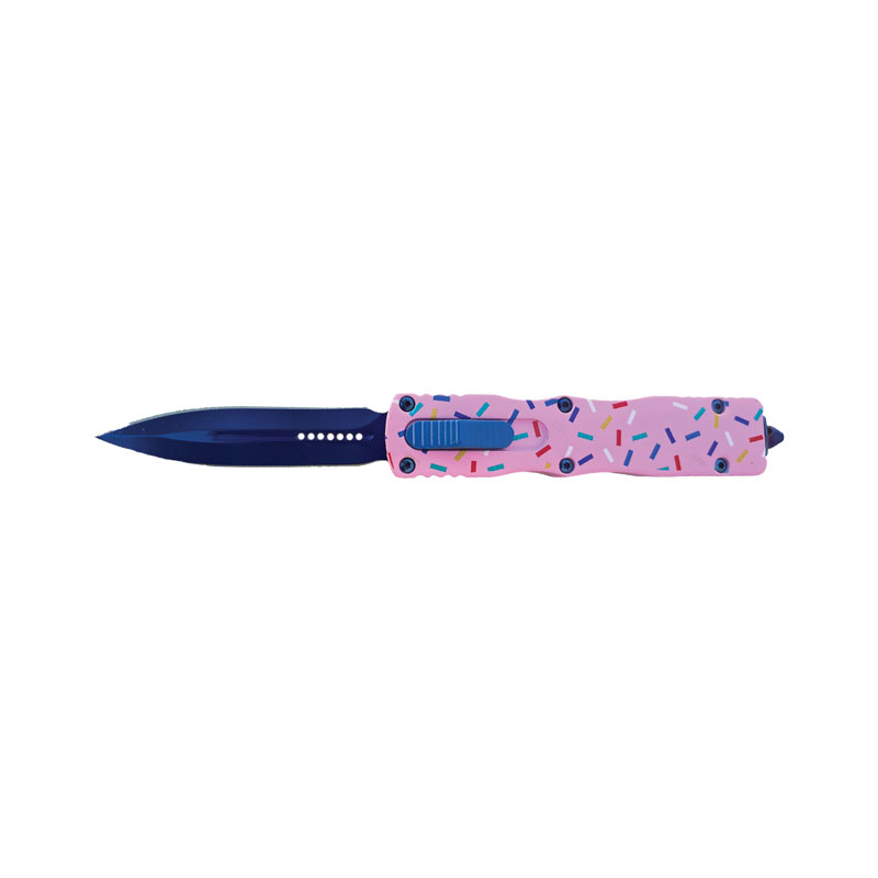 Sprinkled Cupcake Front Switch OTF AUTOMATIC KNIFE - Pink