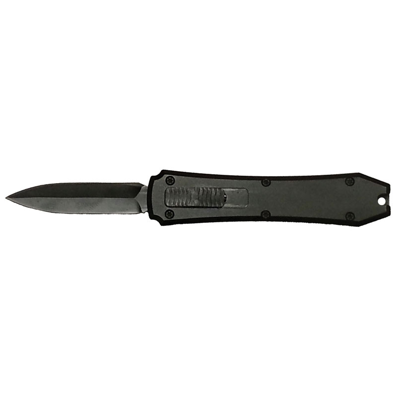 OTF Black HANDLE & Black Blade with Switch on Top Auto 