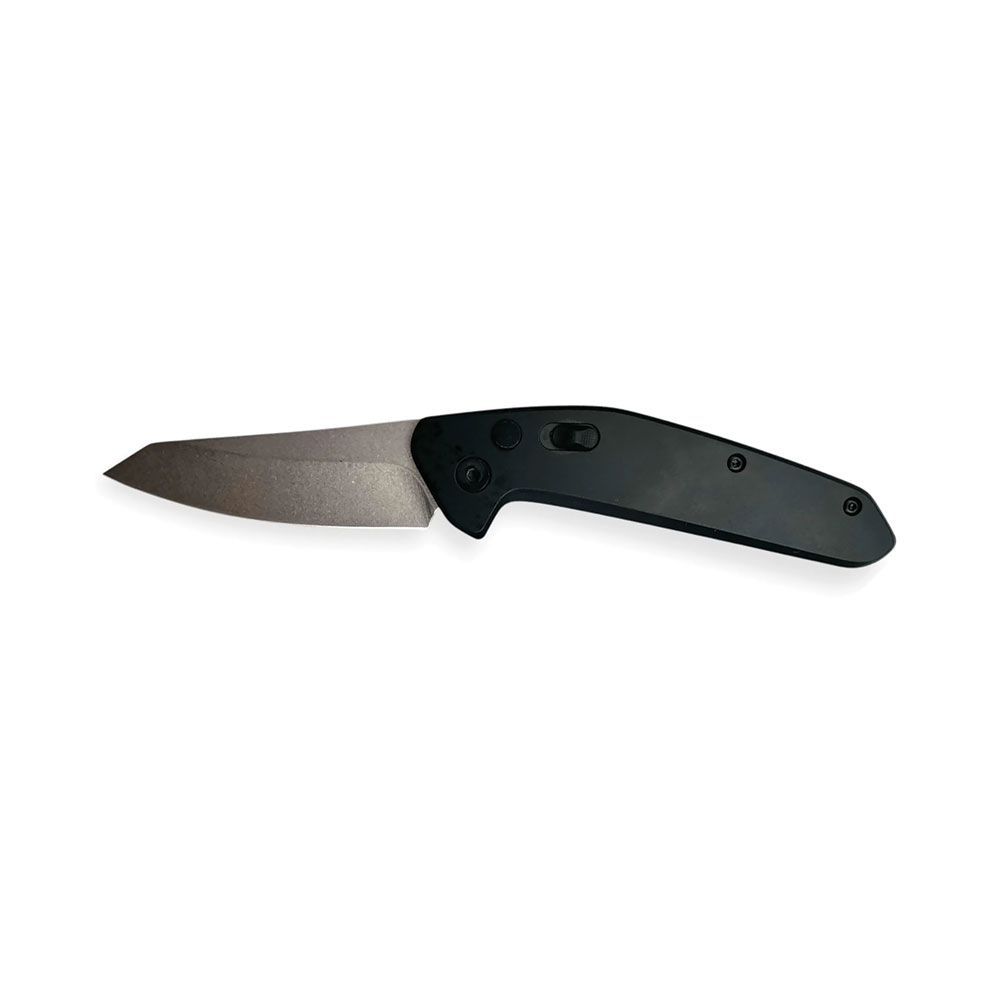 '',CNC Precision Tactical Full Automatic Knife: Crafted for Performance - Black/Beadblasted Silver''