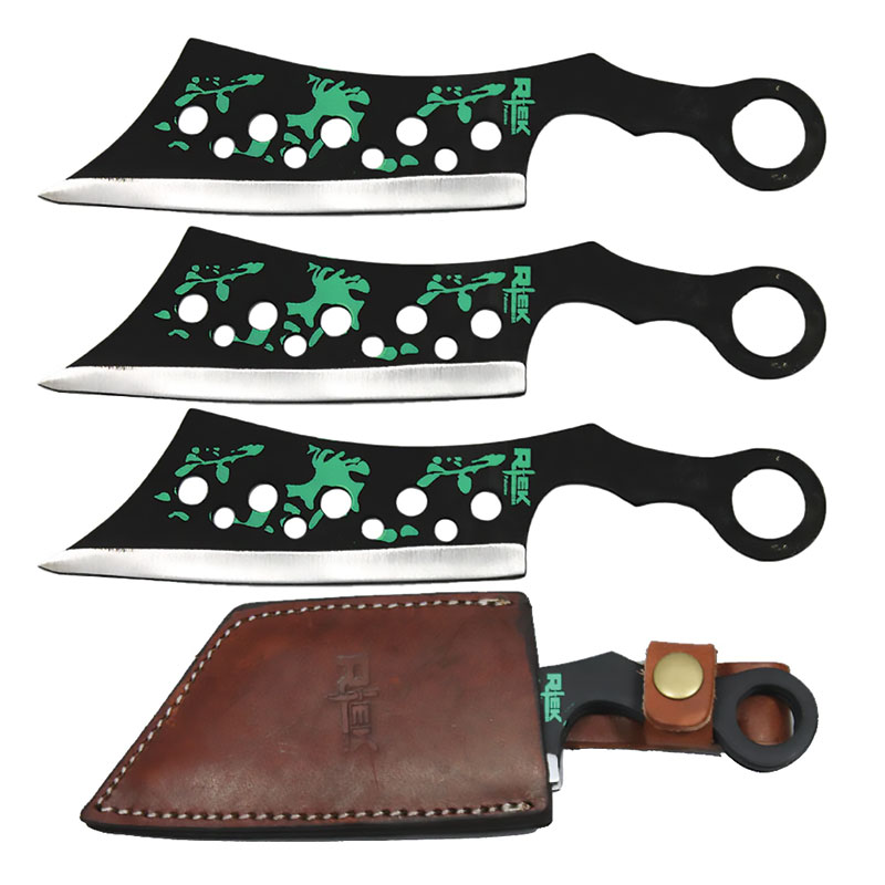 Zombie Hunter Cleaver Trio THROWING KNIFE Set