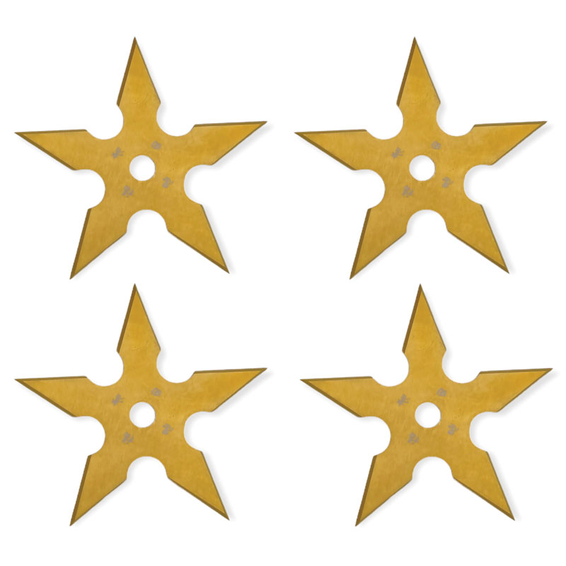 NinjaQuartet Precision Throwing Stars - GOLD